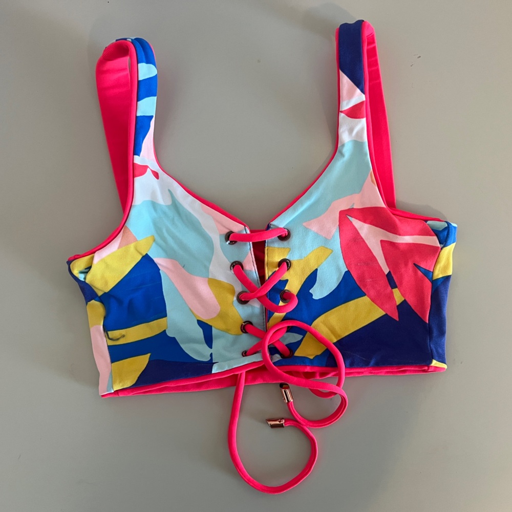 Maaji 4 Way Wear Bikini Top - Size S - Pink/Multicolor